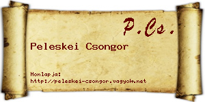 Peleskei Csongor névjegykártya